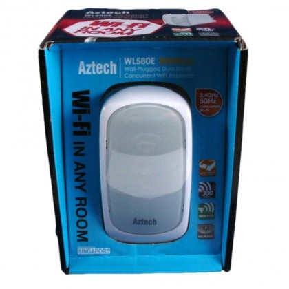 Aztech Wall-Plugged 300Mbps Dual Band Concurrent Wireless-N Repeater Aztech Wall-Plugged 300Mbps Dual Band Concurrent Wireless-N Repeater