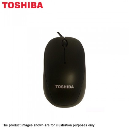 Toshiba USB Optical Mouse U55 With Blue LED Technology - Black
