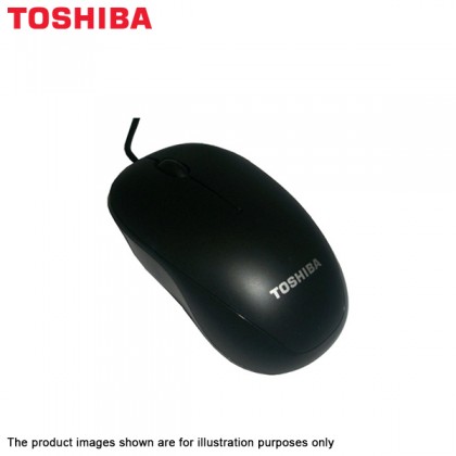 Toshiba USB Optical Mouse U55 With Blue LED Technology - Black