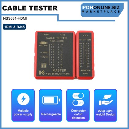 Multifunctional HDMI & RJ45 Tester Network Cable 8P8C POE Anti Burn RJ11 Telephone Line Protection Multifunctional HDMI & RJ45 Tester Network Cable 8P8C POE Anti Burn RJ11 Telephone Line Protection