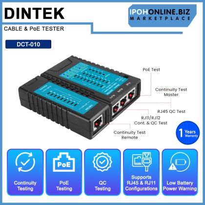 DINTEK DCT-010 Cable & PoE Tester DINTEK DCT-010 Cable & PoE Tester