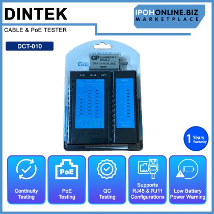 DINTEK DCT-010 Cable & PoE Tester DINTEK DCT-010 Cable & PoE Tester