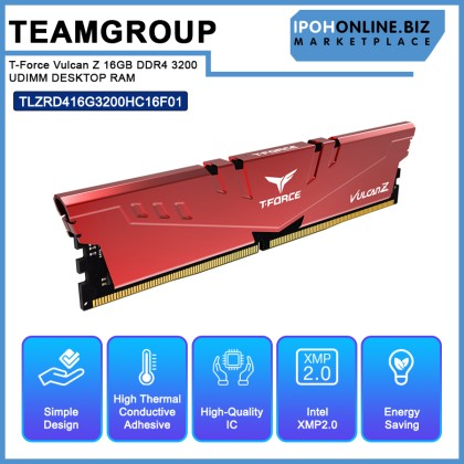 TeamGroup T-Force Vulcan Z 16GB DDR4 3200 UDIMM DESKTOP RAM