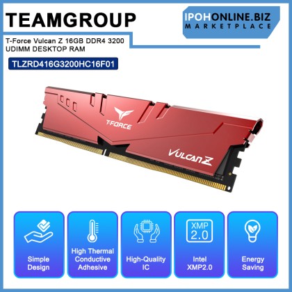 TeamGroup T-Force Vulcan Z 16GB DDR4 3200 UDIMM DESKTOP RAM