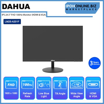 Dahua LM25-A201F IPS 24.5" FHD 100Hz Monitor (HDMI & VGA) Dahua LM25-A201F IPS 24.5" FHD 100Hz Monitor (HDMI & VGA)
