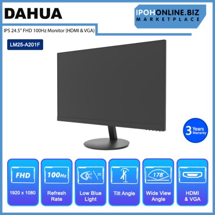 Dahua LM25-A201F IPS 24.5" FHD 100Hz Monitor (HDMI & VGA) Dahua LM25-A201F IPS 24.5" FHD 100Hz Monitor (HDMI & VGA)
