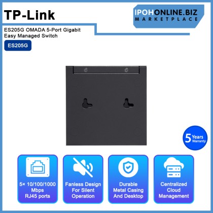 TP-LINK ES205G OMADA 5-Port Gigabit Easy Managed Switch TP-LINK ES205G OMADA 5-Port Gigabit Easy Managed Switch