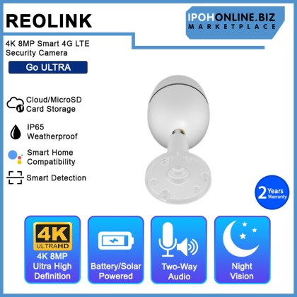 REOLINK GO ULTRA 4K 8MP Wire-Free Smart 4G LTE Battery-Powered Solar Security Camera with Smart Detection REOLINK GO ULTRA 4K 8MP Wire-Free Smart 4G LTE Battery-Powered Solar Security Camera with Smart Detection