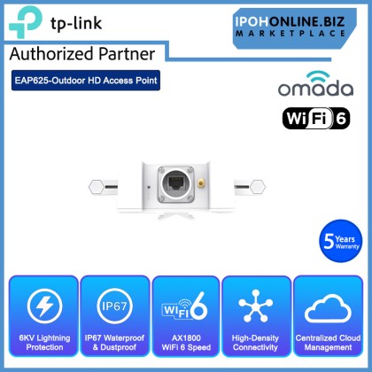TP-LINK EAP625-Outdoor HD AX1800 Indoor/Outdoor Wi-Fi 6 Access Point TP-LINK EAP625-Outdoor HD AX1800 Indoor/Outdoor Wi-Fi 6 Access Point
