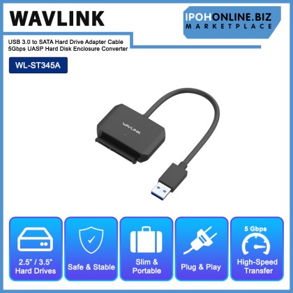 Wavlink USB 3.0 to SATA Hard Drive Adapter Cable 5Gbps UASP Hard Disk Enclosure Converter Wavlink USB 3.0 to SATA Hard Drive Adapter Cable 5Gbps UASP Hard Disk Enclosure Converter