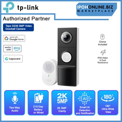 TP-LINK Tapo D235 5MP Video Doorbell Camera TP-LINK Tapo D235 5MP Video Doorbell Camera