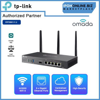 TP-LINK ER706W OMADA AX3000 GIGABIT VPN ROUTER TP-LINK ER706W OMADA AX3000 GIGABIT VPN ROUTER
