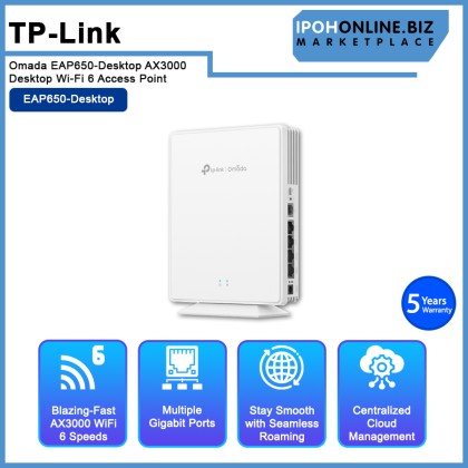 TP-Link Omada EAP650-Desktop AX3000 Desktop Wi-Fi 6 Access Point TP-Link Omada EAP650-Desktop AX3000 Desktop Wi-Fi 6 Access Point