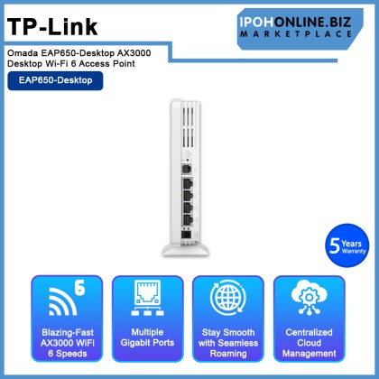 TP-Link Omada EAP650-Desktop AX3000 Desktop Wi-Fi 6 Access Point TP-Link Omada EAP650-Desktop AX3000 Desktop Wi-Fi 6 Access Point