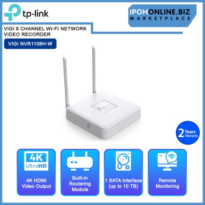 TP-LINK VIGI NVR1108H-W 8 CHANNEL WI-FI NETWORK VIDEO RECORDER TP-LINK VIGI NVR1108H-W 8 CHANNEL WI-FI NETWORK VIDEO RECORDER