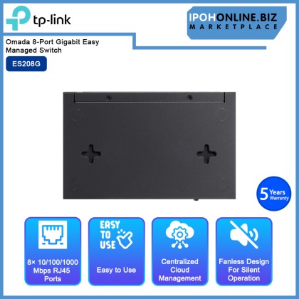 TP-LINK ES208G Omada 8-Port Gigabit Easy Managed Switch TP-LINK ES208G Omada 8-Port Gigabit Easy Managed Switch