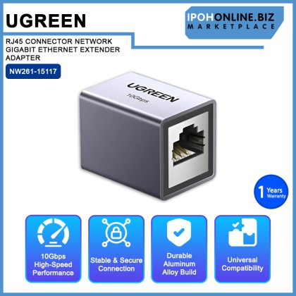 UGREEN RJ45 CONNECTOR NETWORK GIGABIT ETHERNET EXTENDER ADAPTER (NW261-15117) UGREEN RJ45 CONNECTOR NETWORK GIGABIT ETHERNET EXTENDER ADAPTER (NW261-15117)