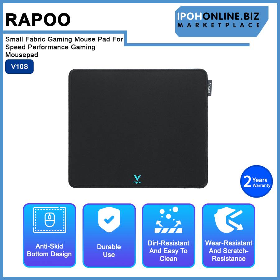 Rapoo V10S Small Fabric Gaming Mouse Pad For Speed Performance Gaming ...