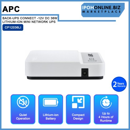 APC BACK-UPS CONNECT CP12036LI -12V DC 36W LITHIUM-ION MINI NETWORK UPS APC BACK-UPS CONNECT CP12036LI -12V DC 36W LITHIUM-ION MINI NETWORK UPS