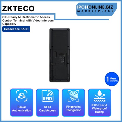 ZKTeco SENSEFACE 3A/ID Door Access System 1MP 2.8" TFT Color LED Screen Face, Fingerprint, RFID & Password Recognition