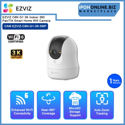 EZVIZ C6N G1 4K/3K Indoor 360 Pan/Tilt SMART HOME WIFI CAMERA EZVIZ C6N G1 4K/3K Indoor 360 Pan/Tilt SMART HOME WIFI CAMERA