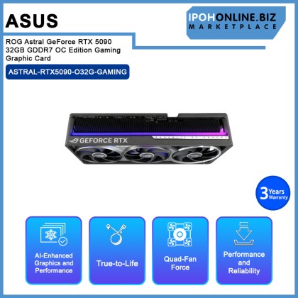 ASUS ROG Astral GeForce RTX™ 5090 32GB GDDR7 OC Edition Gaming Graphic Card ASUS ROG Astral GeForce RTX™ 5090 32GB GDDR7 OC Edition Gaming Graphic Card