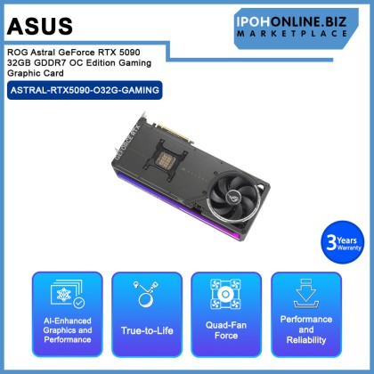 ASUS ROG Astral GeForce RTX™ 5090 32GB GDDR7 OC Edition Gaming Graphic Card ASUS ROG Astral GeForce RTX™ 5090 32GB GDDR7 OC Edition Gaming Graphic Card