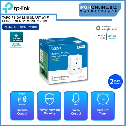 TP-LINK TAPO P110M MINI SMART WI-FI PLUG, ENERGY MONITORING TP-LINK TAPO P110M MINI SMART WI-FI PLUG, ENERGY MONITORING