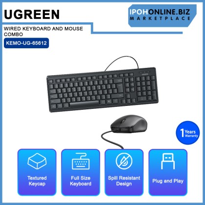 UGREEN UG-MK330-65612 WIRED KEYBOARD AND MOUSE COMBO (K330+MU007) UGREEN UG-MK330-65612 WIRED KEYBOARD AND MOUSE COMBO (K330+MU007)