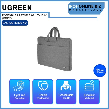 UGREEN PORTABLE LAPTOP BAG 15"-15.9" (GREY) UGREEN PORTABLE LAPTOP BAG 15"-15.9" (GREY)