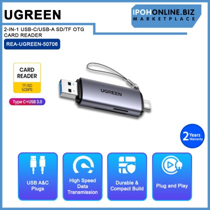 UGREEN 2-IN-1 USB-C/USB-A SD/TF OTG CARD READER UGREEN 2-IN-1 USB-C/USB-A SD/TF OTG CARD READER