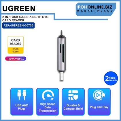UGREEN 2-IN-1 USB-C/USB-A SD/TF OTG CARD READER UGREEN 2-IN-1 USB-C/USB-A SD/TF OTG CARD READER