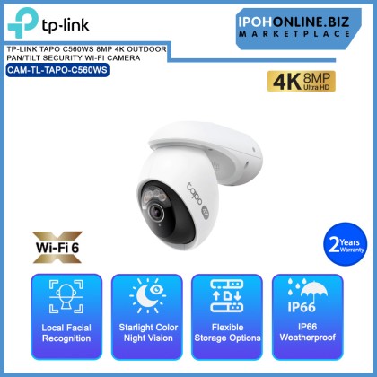 TP-LINK TAPO C560WS 8MP 4K OUTDOOR PAN/TILT SECURITY WI-FI CAMERA