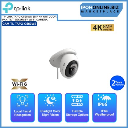 TP-LINK TAPO C560WS 8MP 4K OUTDOOR PAN/TILT SECURITY WI-FI CAMERA