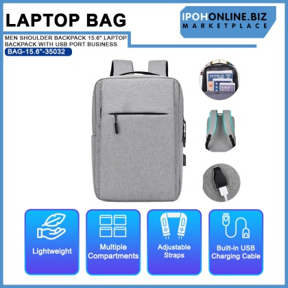MEN SHOULDER BACKPACK 15.6" LAPTOP BACKPACK WITH USB PORT BUSINESS MEN SHOULDER BACKPACK 15.6" LAPTOP BACKPACK WITH USB PORT BUSINESS