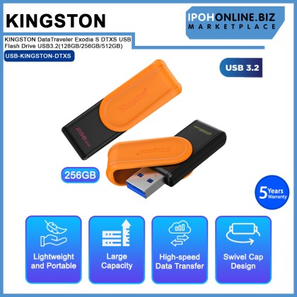 KINGSTON DataTraveler Exodia S DTXS USB Flash Drive USB3.2(128GB/256GB/512GB) KINGSTON DataTraveler Exodia S DTXS USB Flash Drive USB3.2(128GB/256GB/512GB)