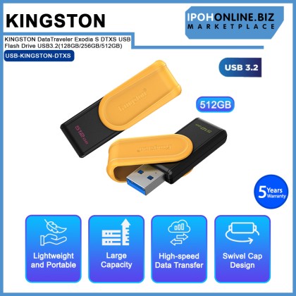 KINGSTON DataTraveler Exodia S DTXS USB Flash Drive USB3.2(128GB/256GB/512GB) KINGSTON DataTraveler Exodia S DTXS USB Flash Drive USB3.2(128GB/256GB/512GB)