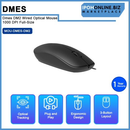 Dmes DM2 USB Wired Optical Mouse 1000 DPI Full-Size Dmes DM2 USB Wired Optical Mouse 1000 DPI Full-Size