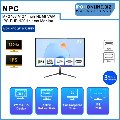 NPC MF2756-V 27 Inch HDMI VGA IPS FHD 120Hz 1ms Monitor NPC MF2756-V 27 Inch HDMI VGA IPS FHD 120Hz 1ms Monitor