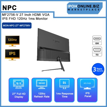 NPC MF2756-V 27 Inch HDMI VGA IPS FHD 120Hz 1ms Monitor NPC MF2756-V 27 Inch HDMI VGA IPS FHD 120Hz 1ms Monitor