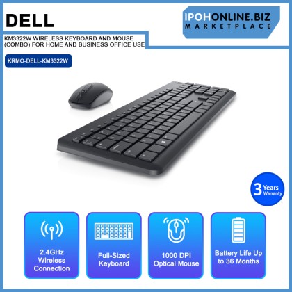 DELL KM3322W WIRELESS KEYBOARD AND MOUSE (COMBO) FOR HOME AND BUSINESS OFFICE USE DELL KM3322W WIRELESS KEYBOARD AND MOUSE (COMBO) FOR HOME AND BUSINESS OFFICE USE