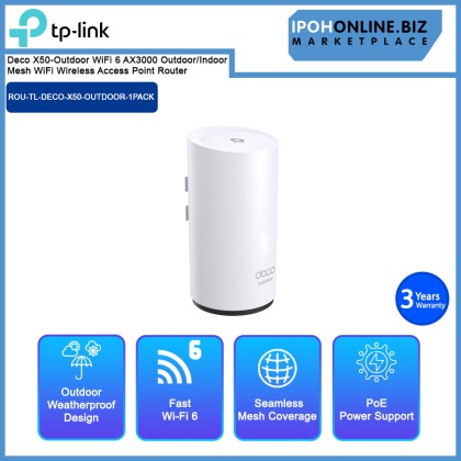 TP-LINK Deco X50-Outdoor WiFi 6 AX3000 Outdoor/Indoor  Mesh WiFi Wireless Access Point Router