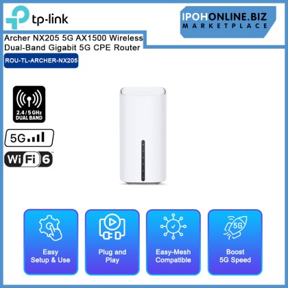 TP-Link Archer NX205 5G AX1500 Wireless Dual-Band Gigabit 5G CPE Router TP-Link Archer NX205 5G AX1500 Wireless Dual-Band Gigabit 5G CPE Router