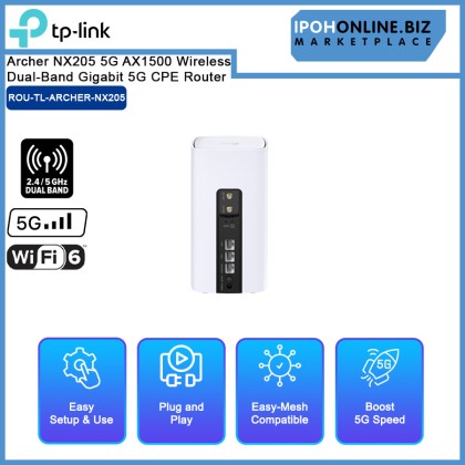 TP-Link Archer NX205 5G AX1500 Wireless Dual-Band Gigabit 5G CPE Router TP-Link Archer NX205 5G AX1500 Wireless Dual-Band Gigabit 5G CPE Router