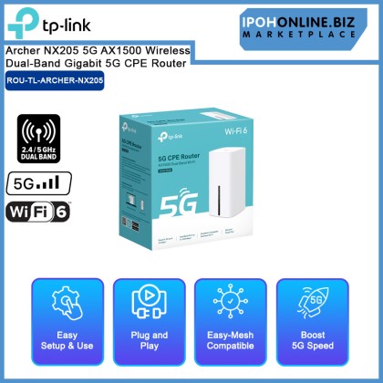TP-Link Archer NX205 5G AX1500 Wireless Dual-Band Gigabit 5G CPE Router TP-Link Archer NX205 5G AX1500 Wireless Dual-Band Gigabit 5G CPE Router