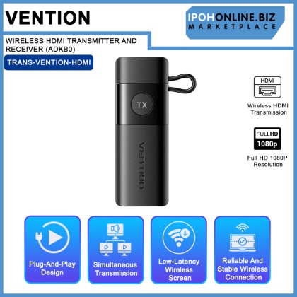 VENTION WIRELESS HDMI TRANSMITTER AND RECEIVER (ADKB0) VENTION WIRELESS HDMI TRANSMITTER AND RECEIVER (ADKB0)