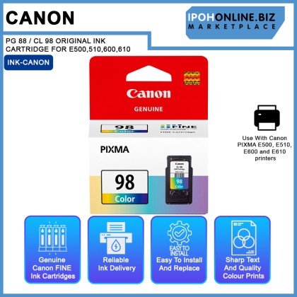 Canon PG 88 / CL 98 ORIGINAL INK CARTRIDGE FOR E500,510,600,610
