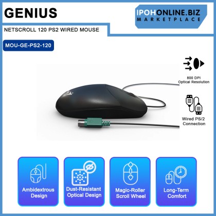 GENIUS NETSCROLL 120 PS2 WIRED MOUSE GENIUS NETSCROLL 120 PS2 WIRED MOUSE