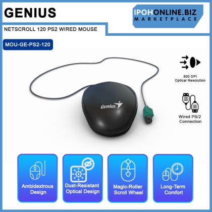 GENIUS NETSCROLL 120 PS2 WIRED MOUSE GENIUS NETSCROLL 120 PS2 WIRED MOUSE
