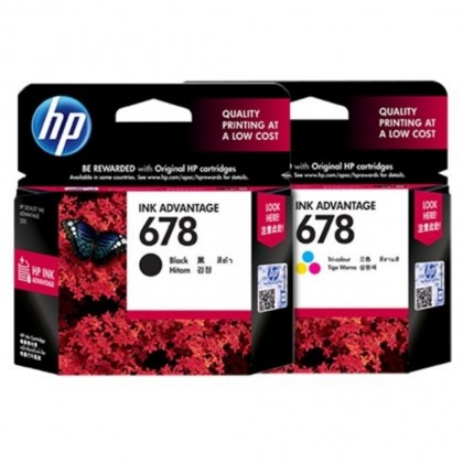 Original HP Cartridge 678 Black CZ107AA + 678 Tri-Colour CZ108AA Set Original HP Cartridge 678 Black CZ107AA + 678 Tri-Colour CZ108AA Set